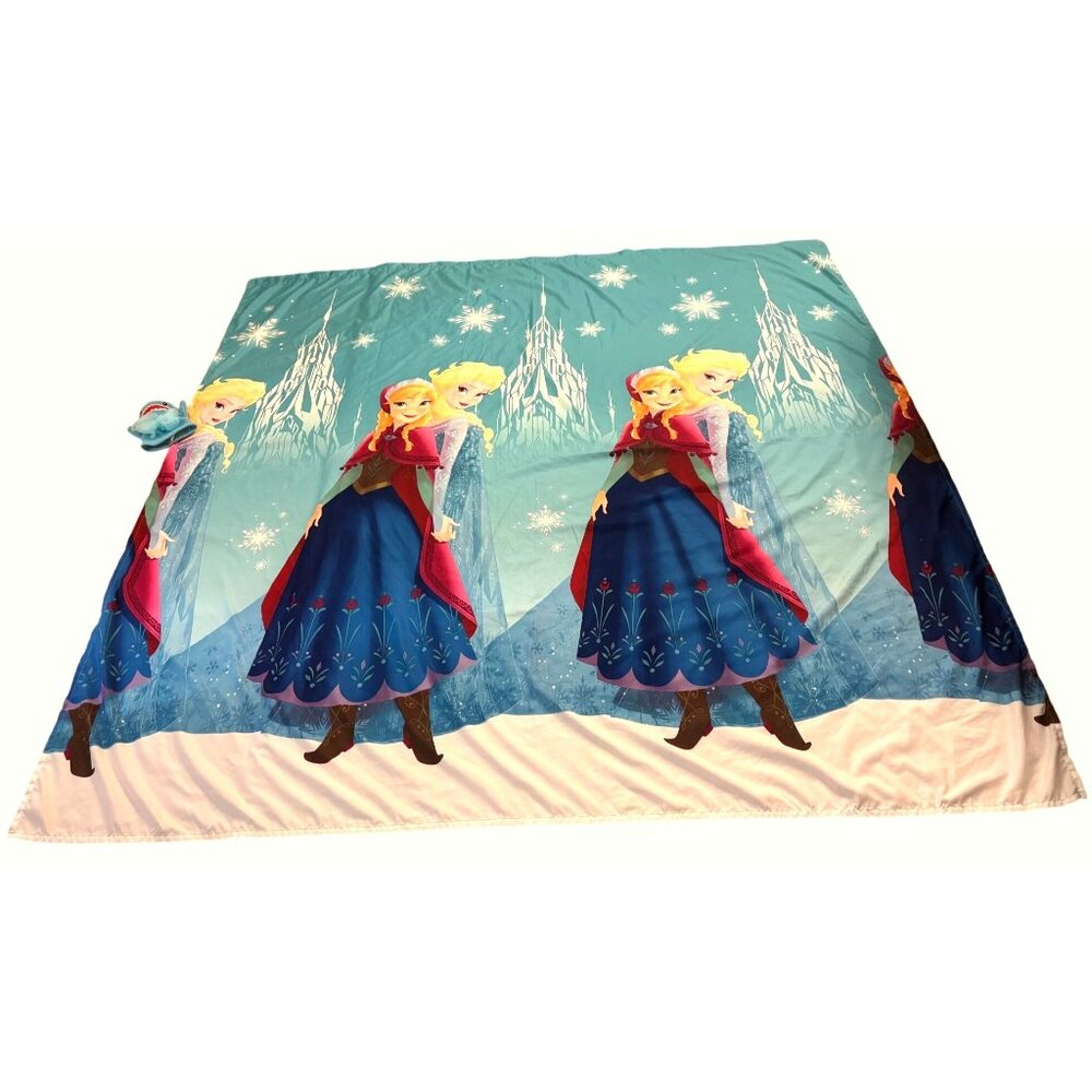 Disney Frozen Polyester Shower Curtain 70x72 Inches w Elsa & Anna Design Vibrant